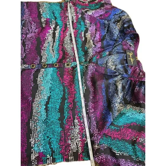 Yumi Kim Multicolor Abstract Print Blouse Women’s Size S Long Sleeve Top - Picture 13 of 13
